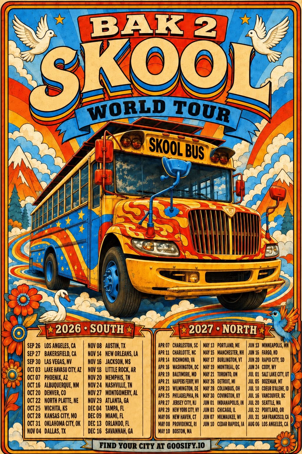 Bak 2 Skool World Tour poster